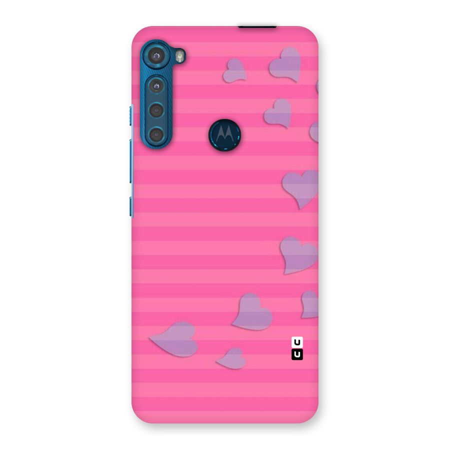 Light Heart Stripes Back Case for Motorola One Fusion Plus