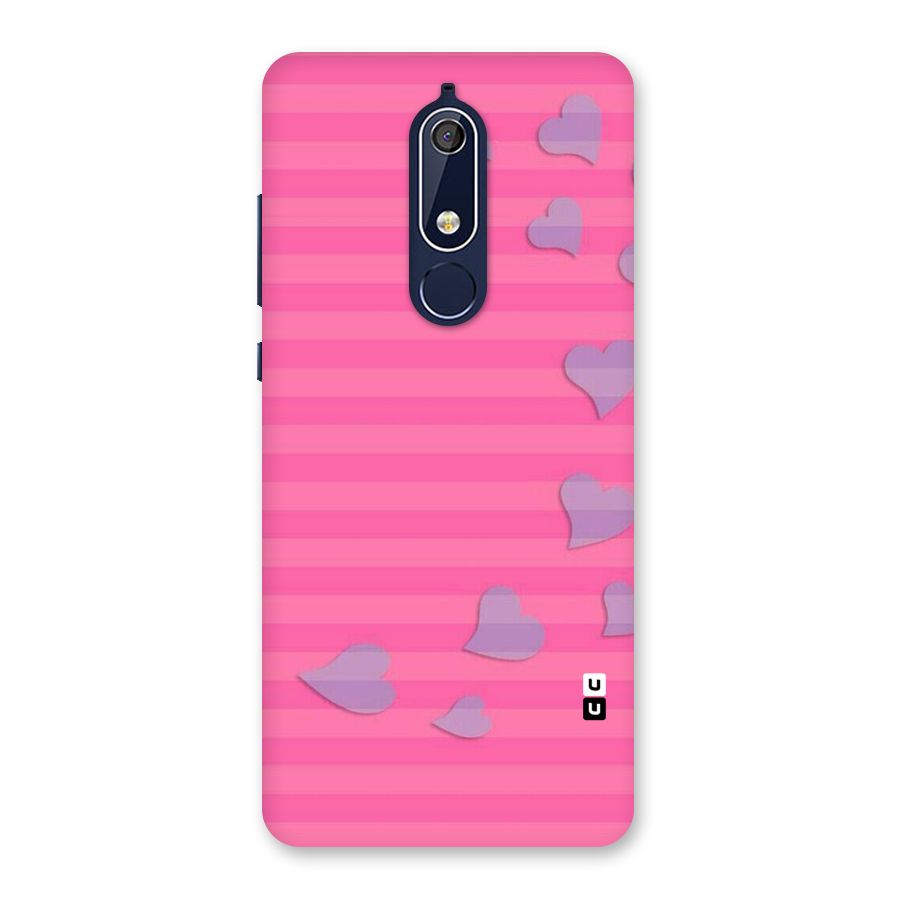 Light Heart Stripes Back Case for Nokia 5.1