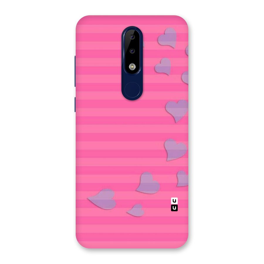 Light Heart Stripes Back Case for Nokia 5.1 Plus