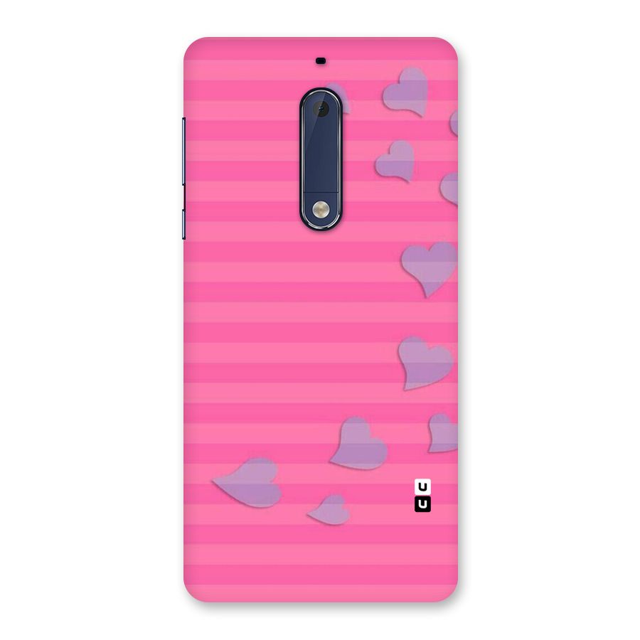 Light Heart Stripes Back Case for Nokia 5