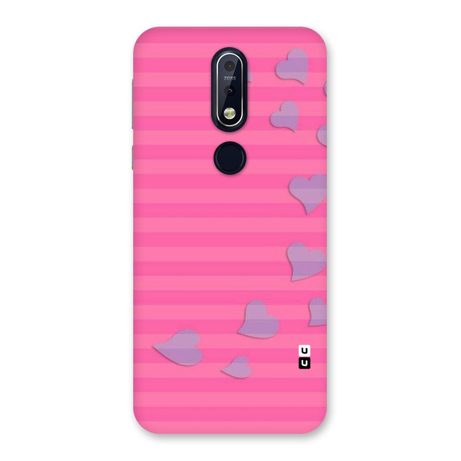 Light Heart Stripes Back Case for Nokia 7.1