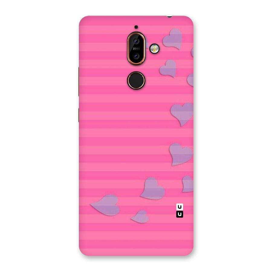 Light Heart Stripes Back Case for Nokia 7 Plus