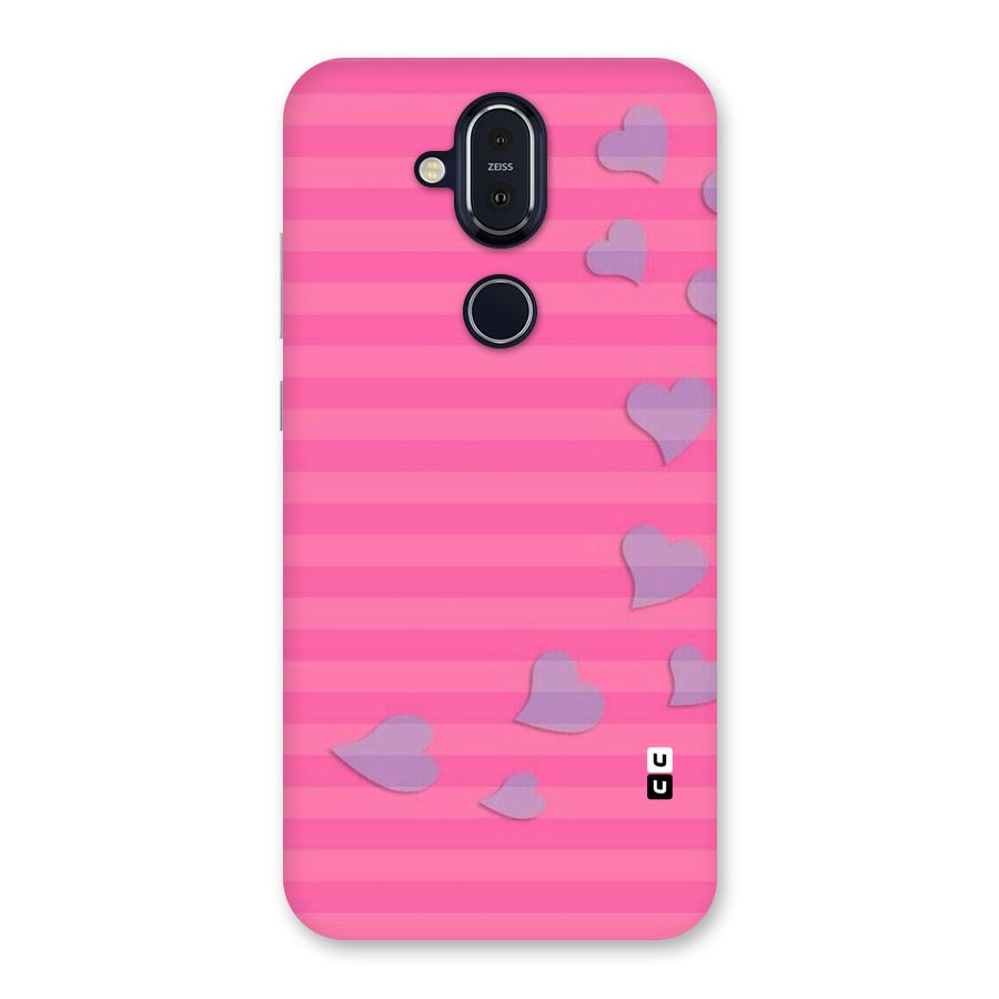 Light Heart Stripes Back Case for Nokia 8.1