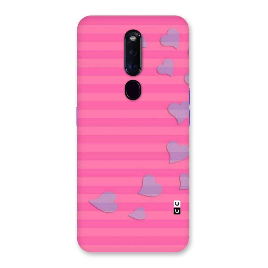 Light Heart Stripes Back Case for Oppo F11 Pro