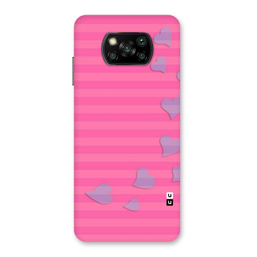 Light Heart Stripes Back Case for Poco X3