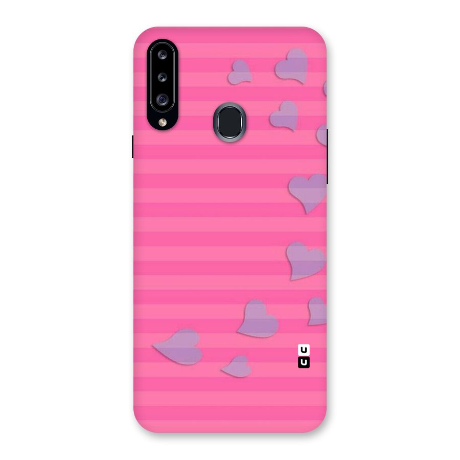 Light Heart Stripes Back Case for Samsung Galaxy A20s