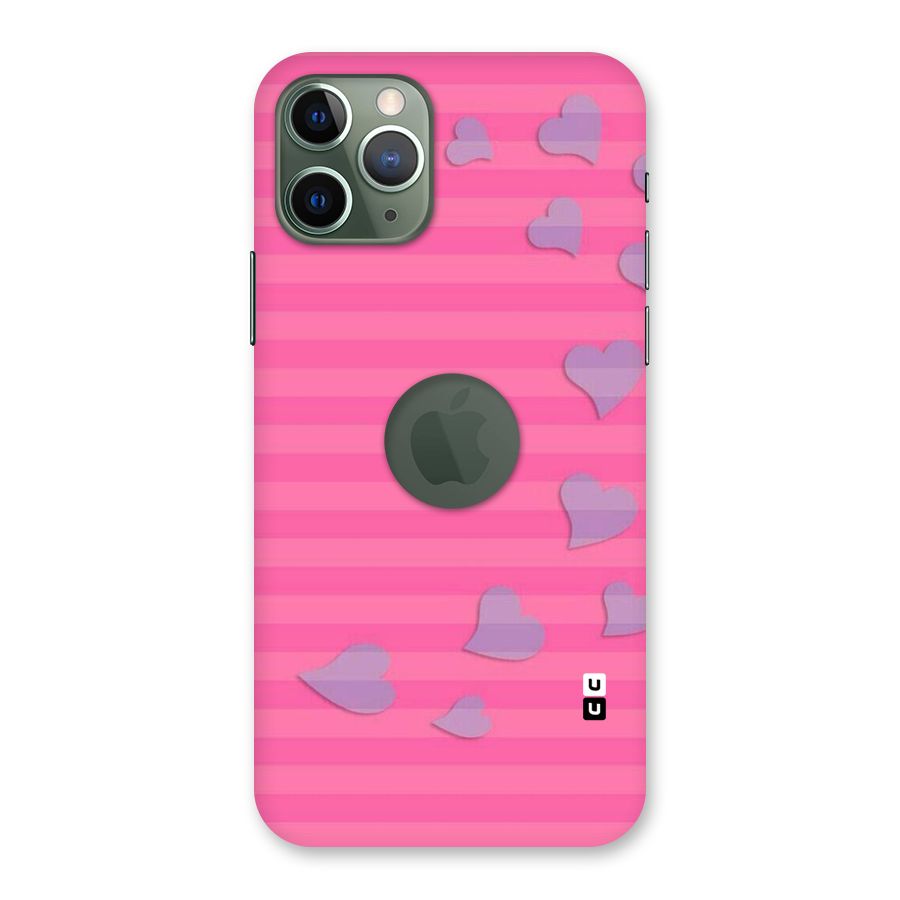 Light Heart Stripes Back Case for iPhone 11 Pro Logo  Cut