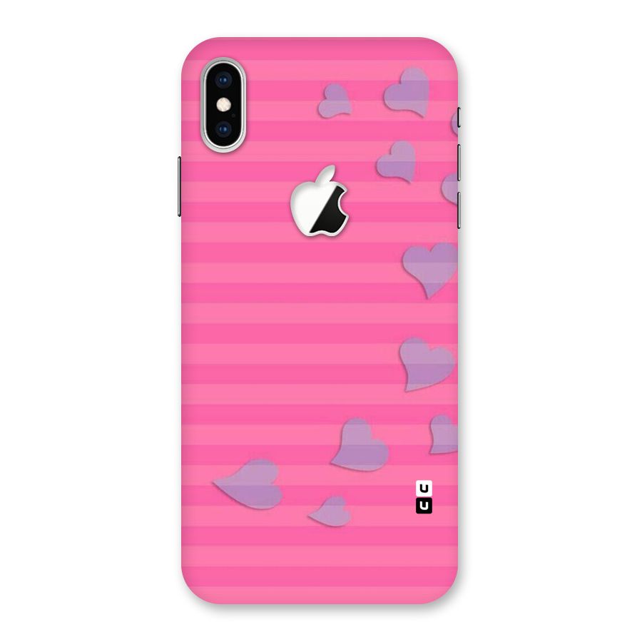 Light Heart Stripes Back Case for iPhone XS Max Apple Cut