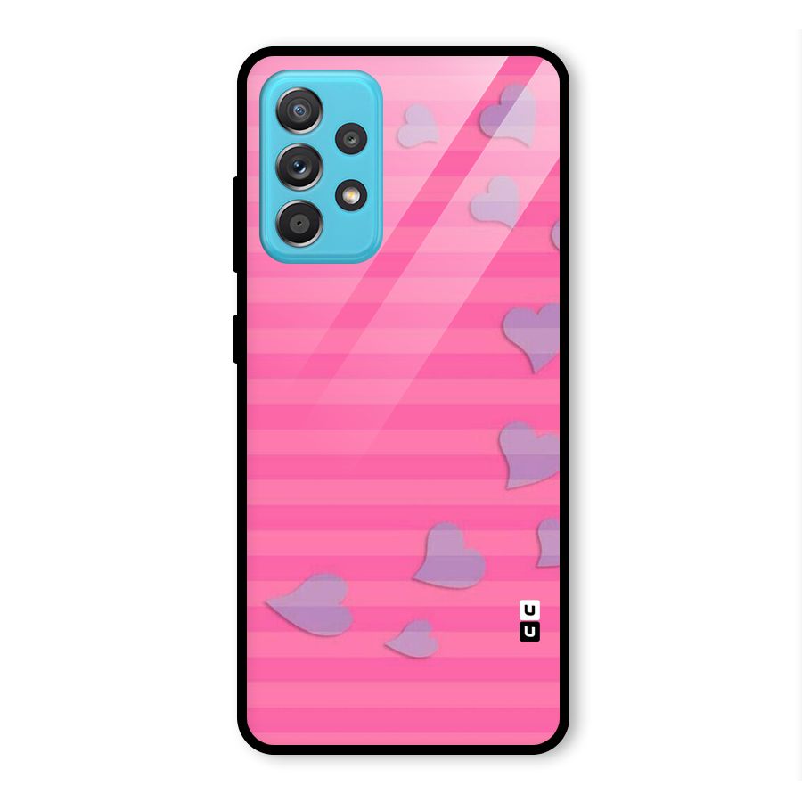 Light Heart Stripes Glass Back Case for Galaxy A52s 5G
