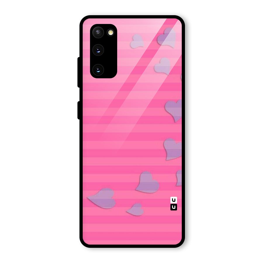 Light Heart Stripes Glass Back Case for Galaxy S20 FE 5G