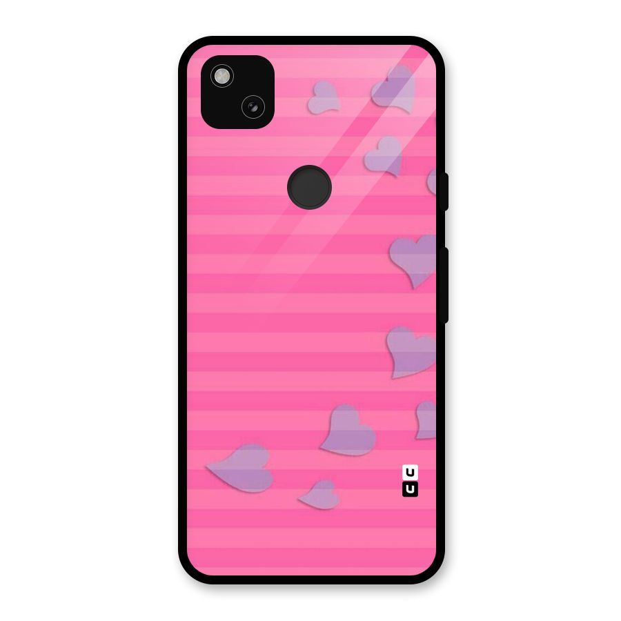 Light Heart Stripes Glass Back Case for Google Pixel 4a