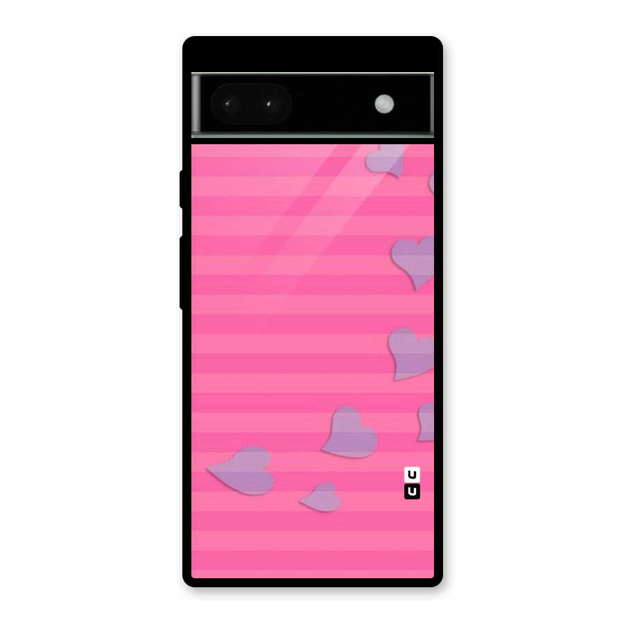 Light Heart Stripes Glass Back Case for Google Pixel 6a