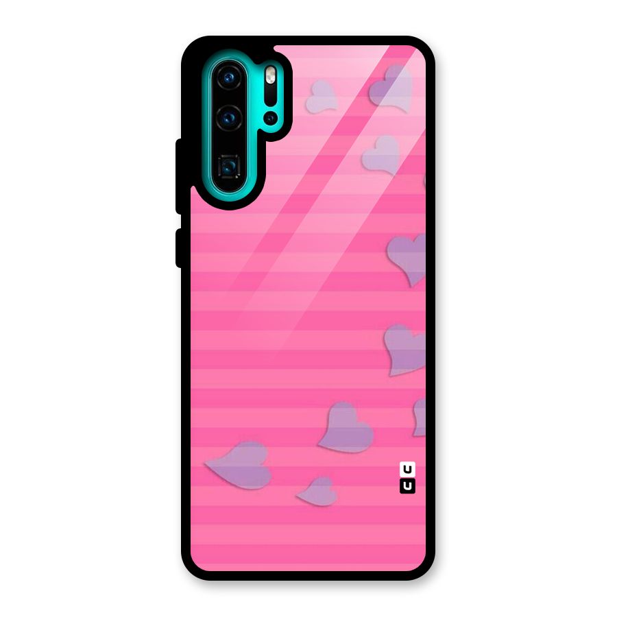 Light Heart Stripes Glass Back Case for Huawei P30 Pro