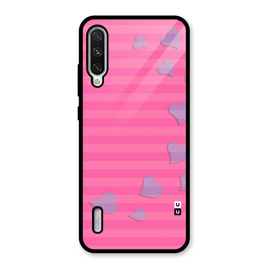 Light Heart Stripes Glass Back Case for Mi A3