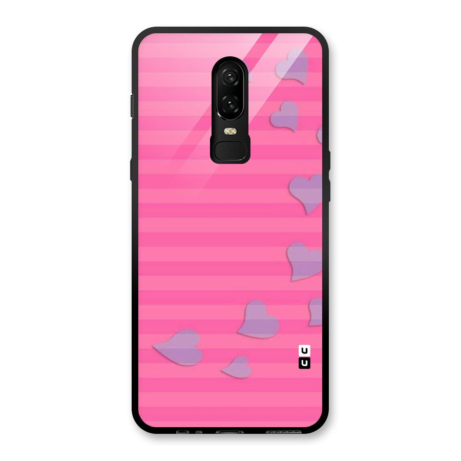 Light Heart Stripes Glass Back Case for OnePlus 6