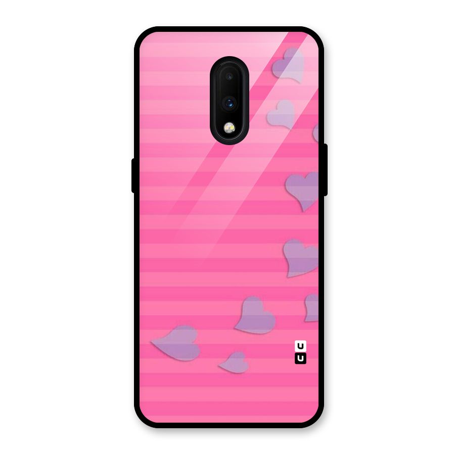 Light Heart Stripes Glass Back Case for OnePlus 7