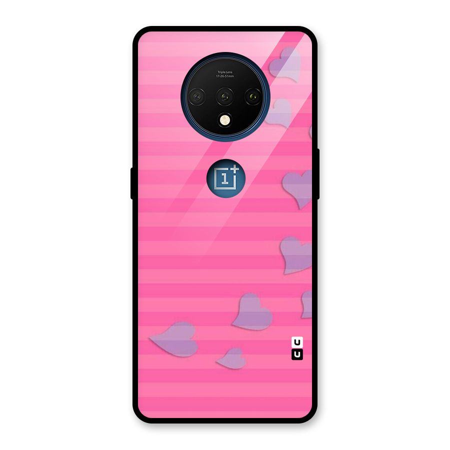 Light Heart Stripes Glass Back Case for OnePlus 7T