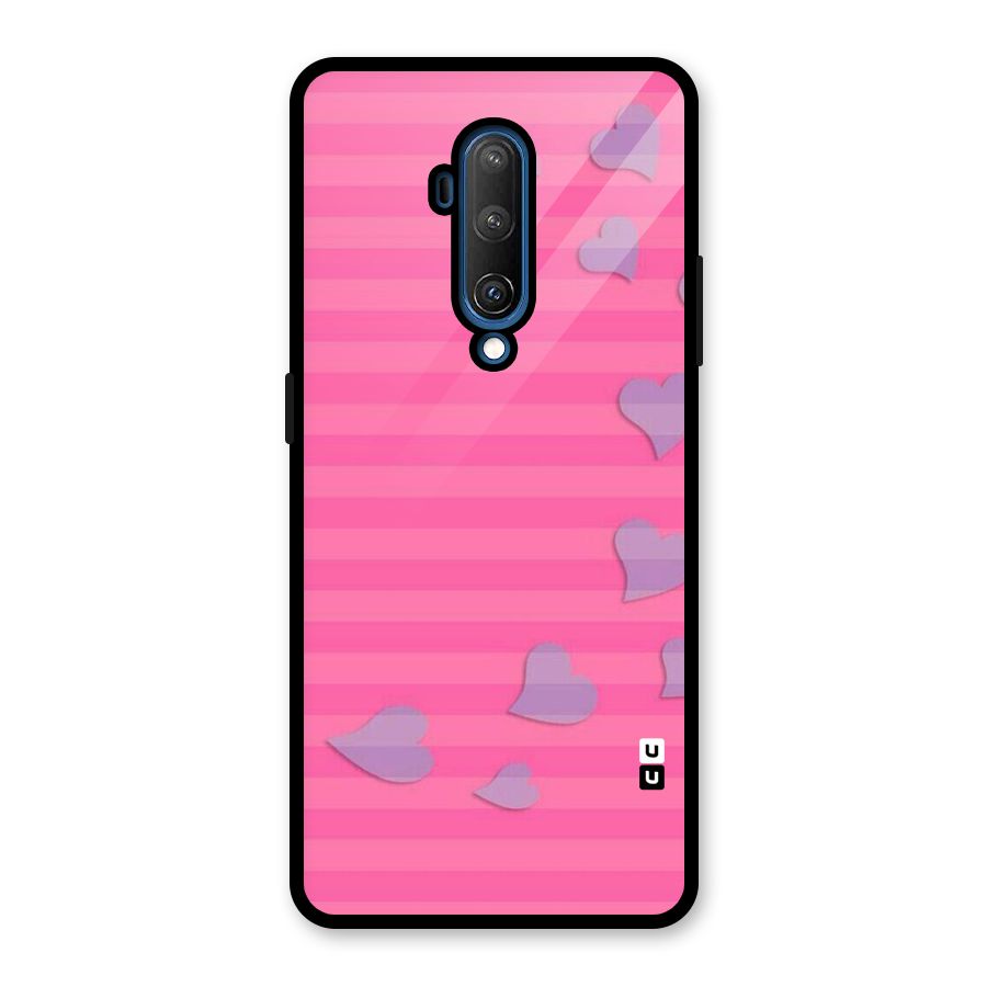 Light Heart Stripes Glass Back Case for OnePlus 7T Pro