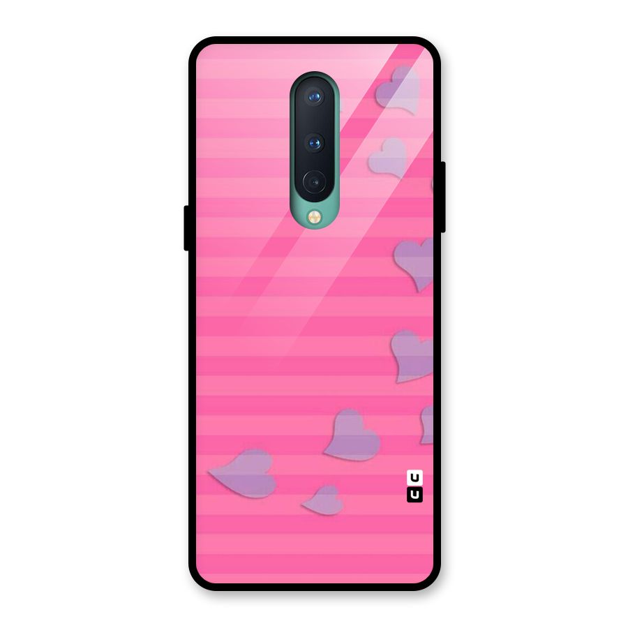 Light Heart Stripes Glass Back Case for OnePlus 8