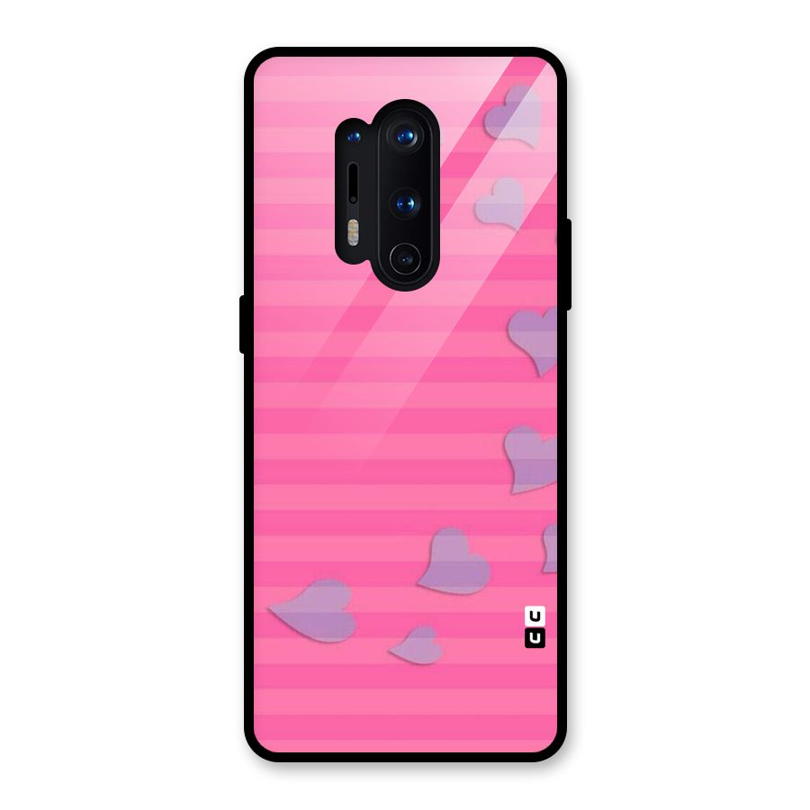 Light Heart Stripes Glass Back Case for OnePlus 8 Pro