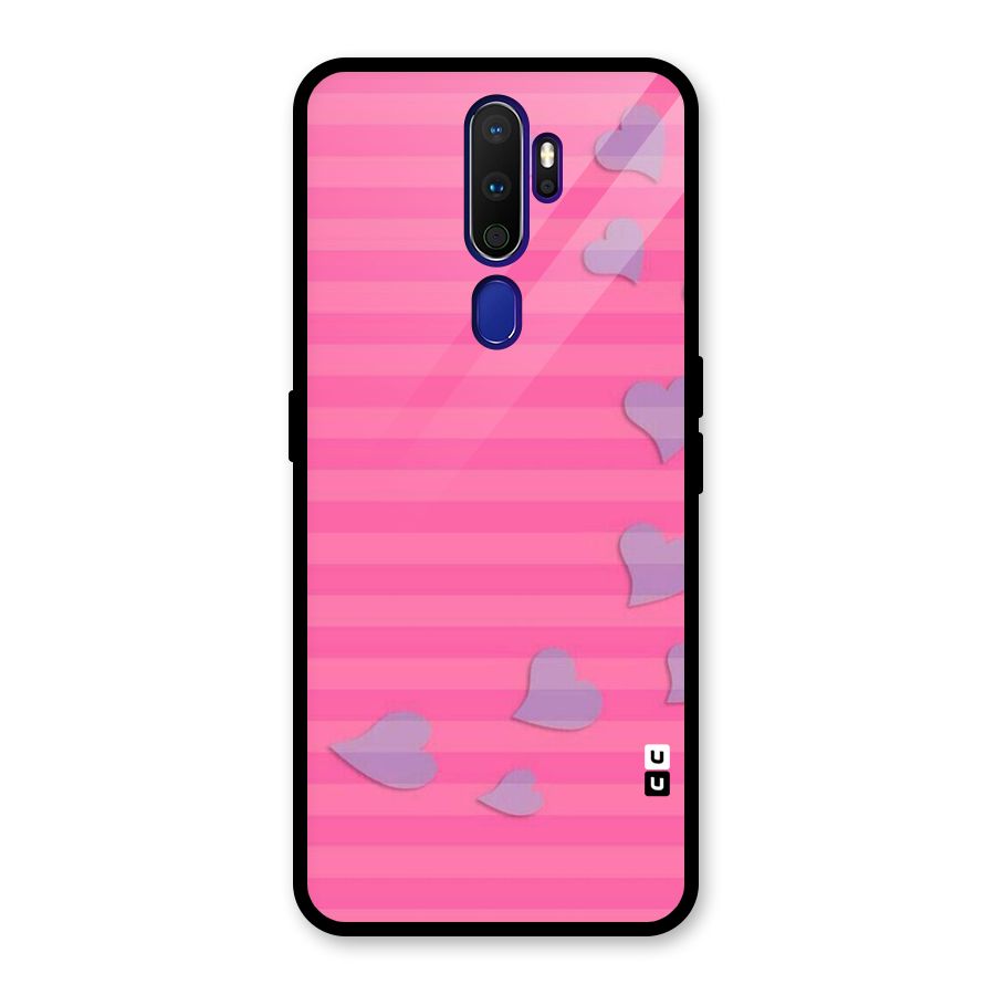 Light Heart Stripes Glass Back Case for Oppo A9 (2020)