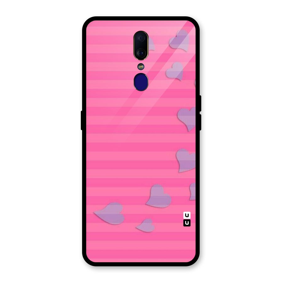 Light Heart Stripes Glass Back Case for Oppo F11
