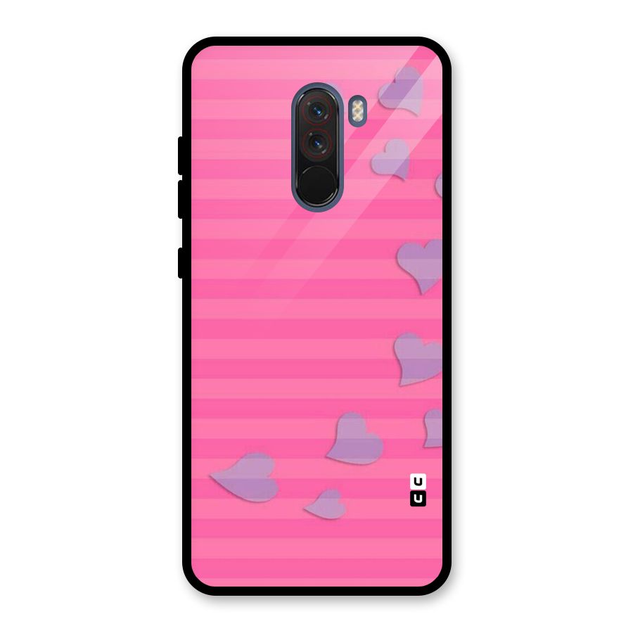 Light Heart Stripes Glass Back Case for Poco F1