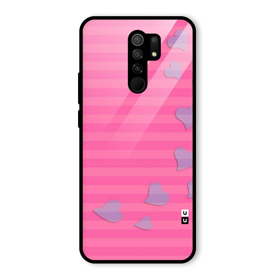 Light Heart Stripes Glass Back Case for Poco M2