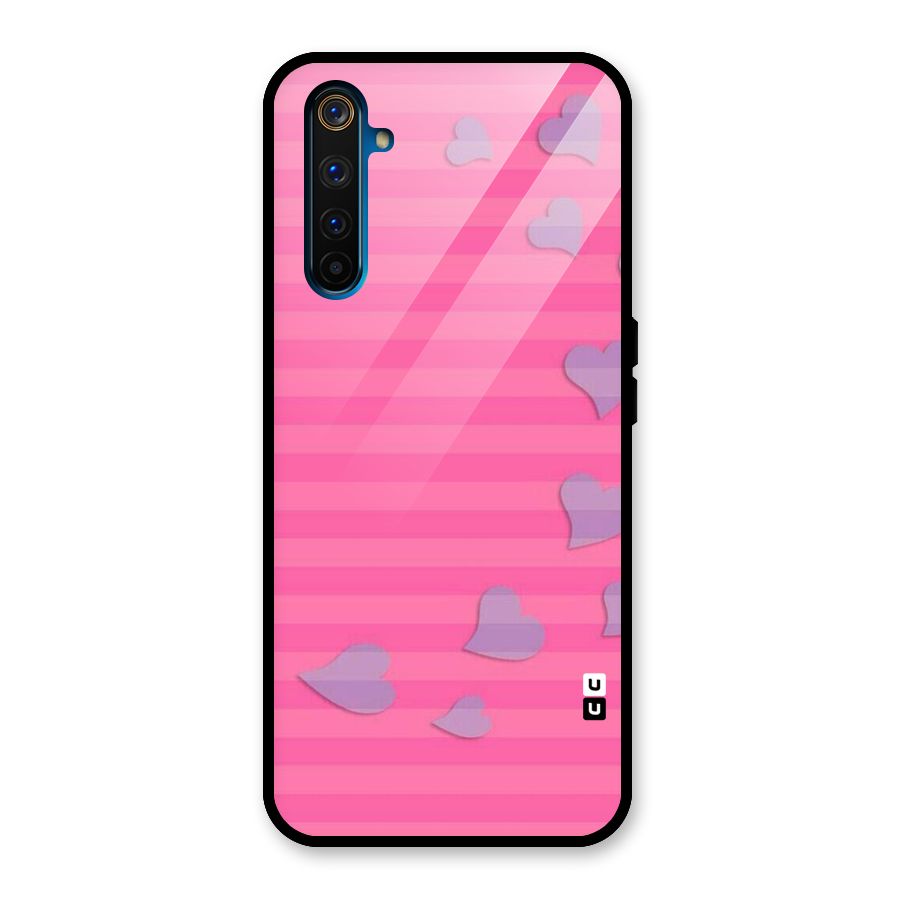 Light Heart Stripes Glass Back Case for Realme 6 Pro
