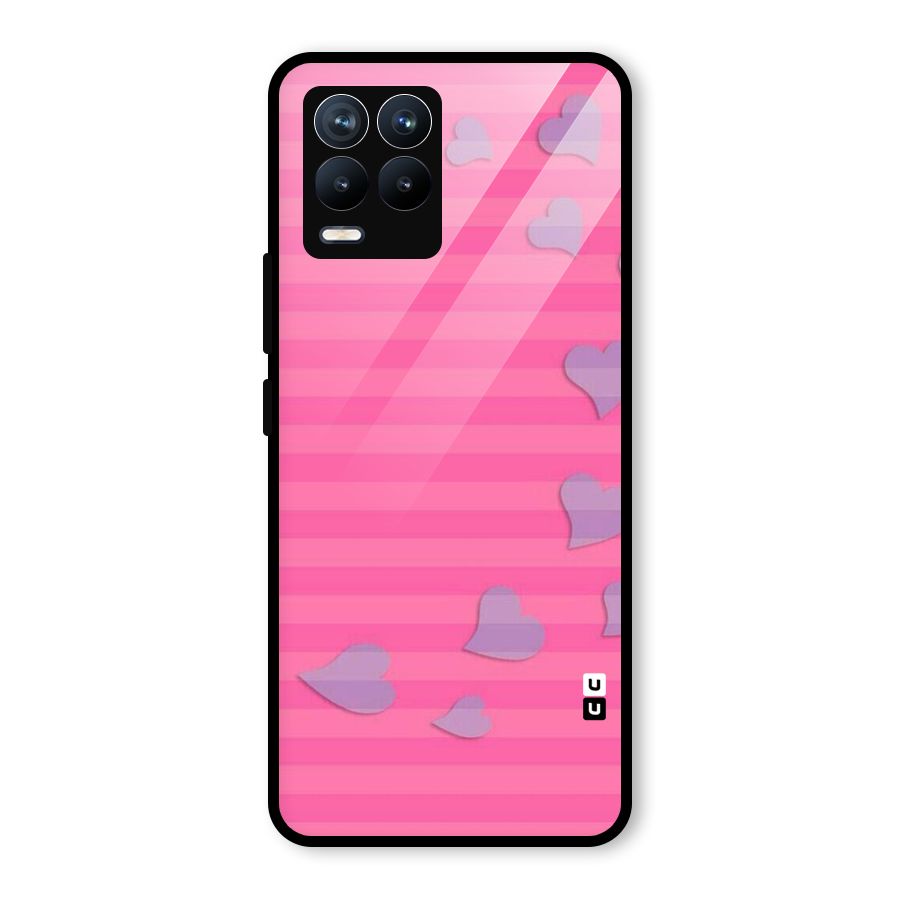 Light Heart Stripes Glass Back Case for Realme 8 Pro