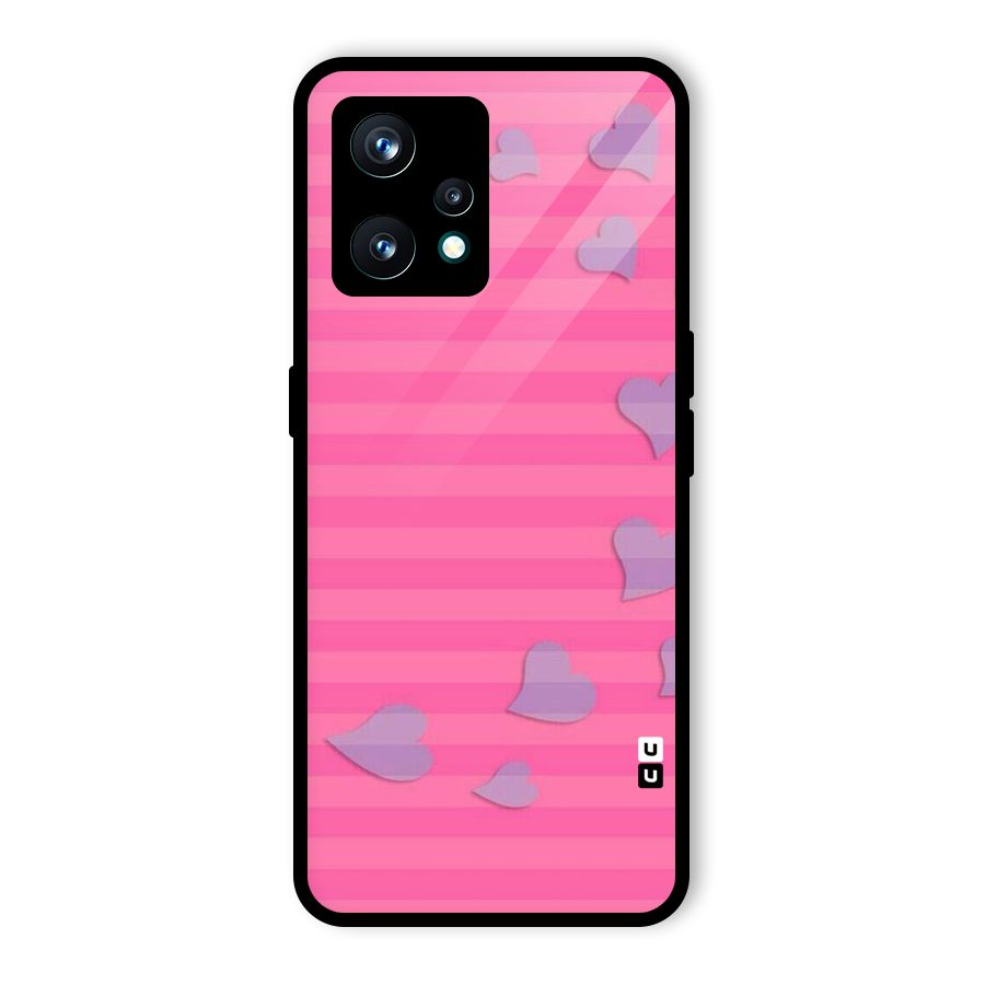 Light Heart Stripes Glass Back Case for Realme 9 Pro Plus 5G