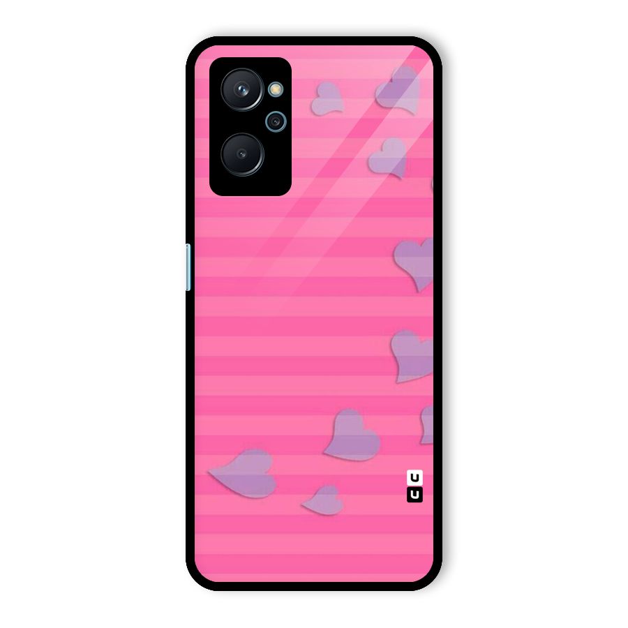 Light Heart Stripes Glass Back Case for Realme 9i