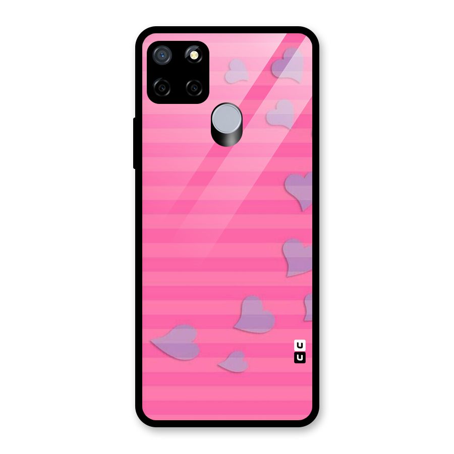 Light Heart Stripes Glass Back Case for Realme C12