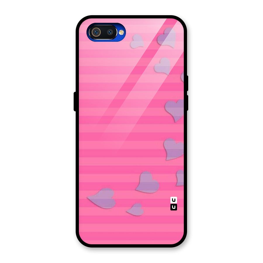 Light Heart Stripes Glass Back Case for Realme C2