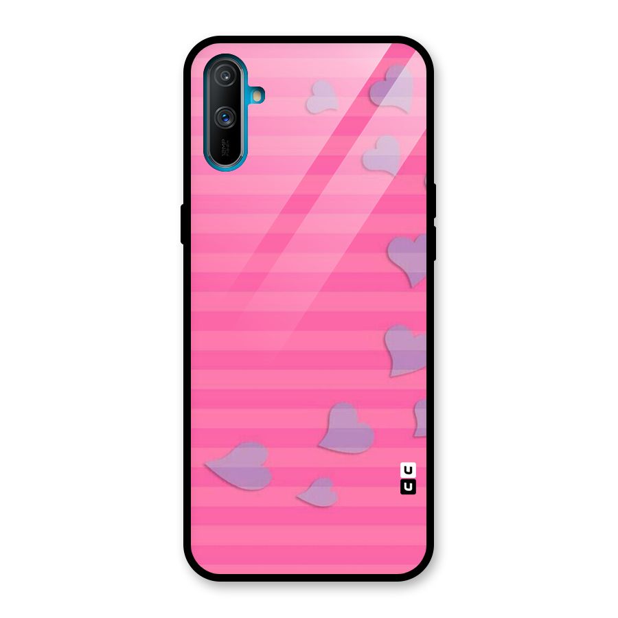 Light Heart Stripes Glass Back Case for Realme C3