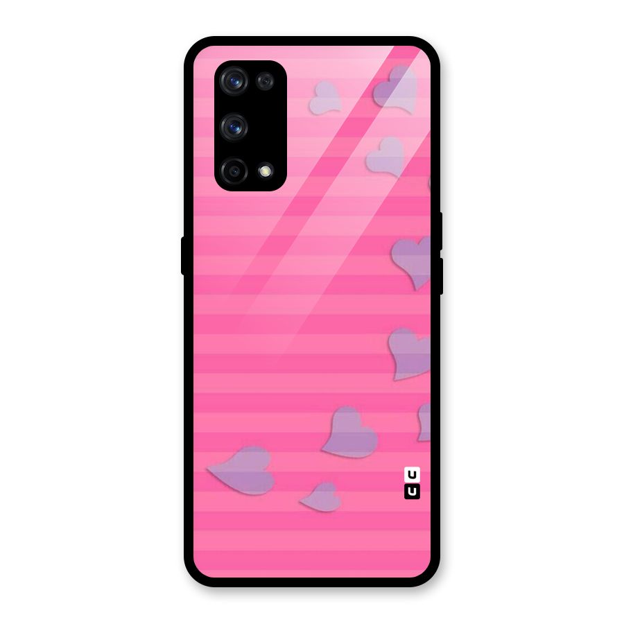 Light Heart Stripes Glass Back Case for Realme X7 Pro