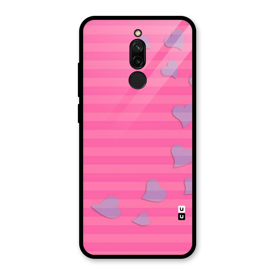 Light Heart Stripes Glass Back Case for Redmi 8