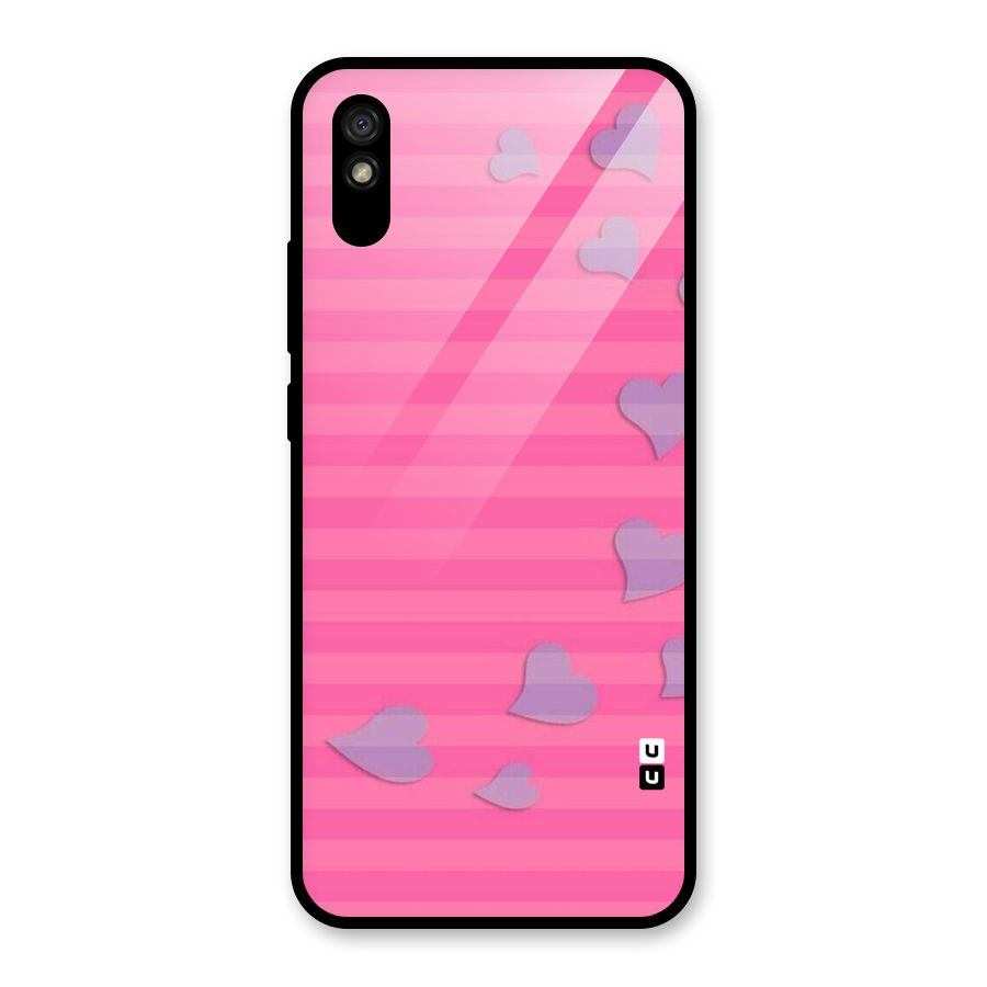 Light Heart Stripes Glass Back Case for Redmi 9i