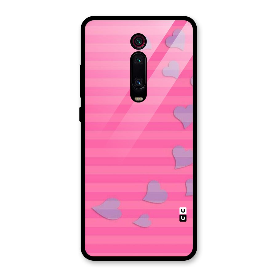 Light Heart Stripes Glass Back Case for Redmi K20