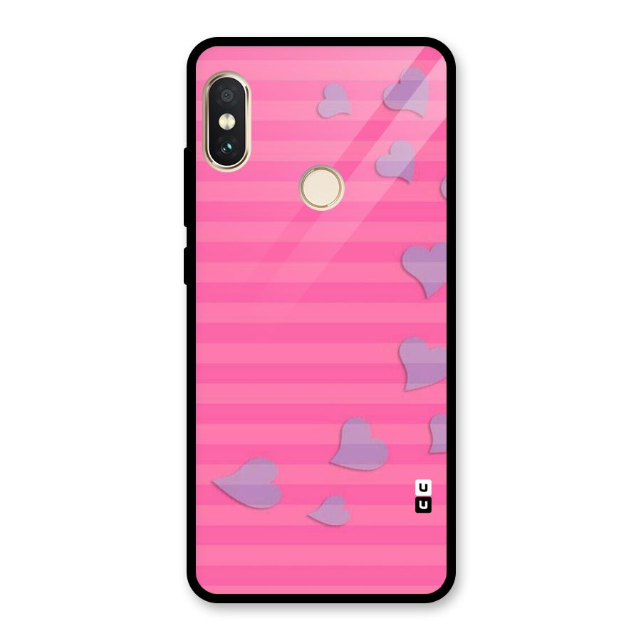 Light Heart Stripes Glass Back Case for Redmi Note 5 Pro