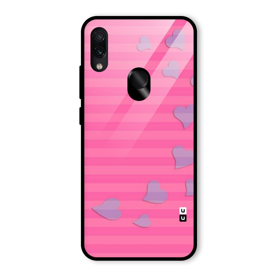 Light Heart Stripes Glass Back Case for Redmi Note 7 Pro