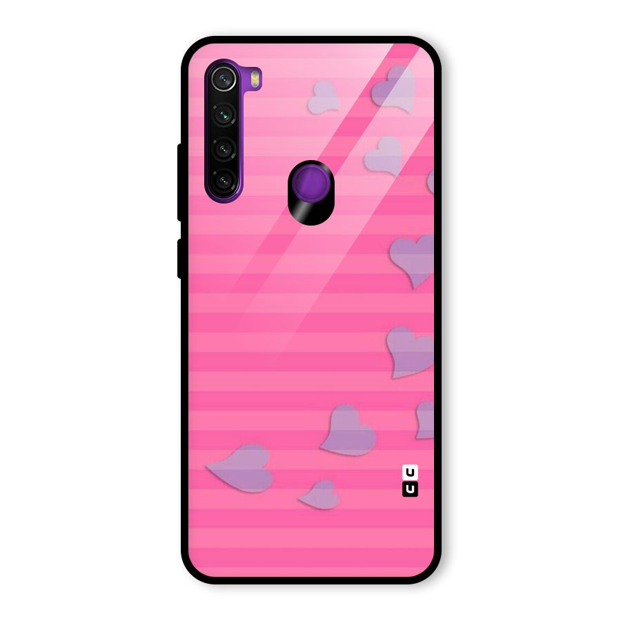 Light Heart Stripes Glass Back Case for Redmi Note 8