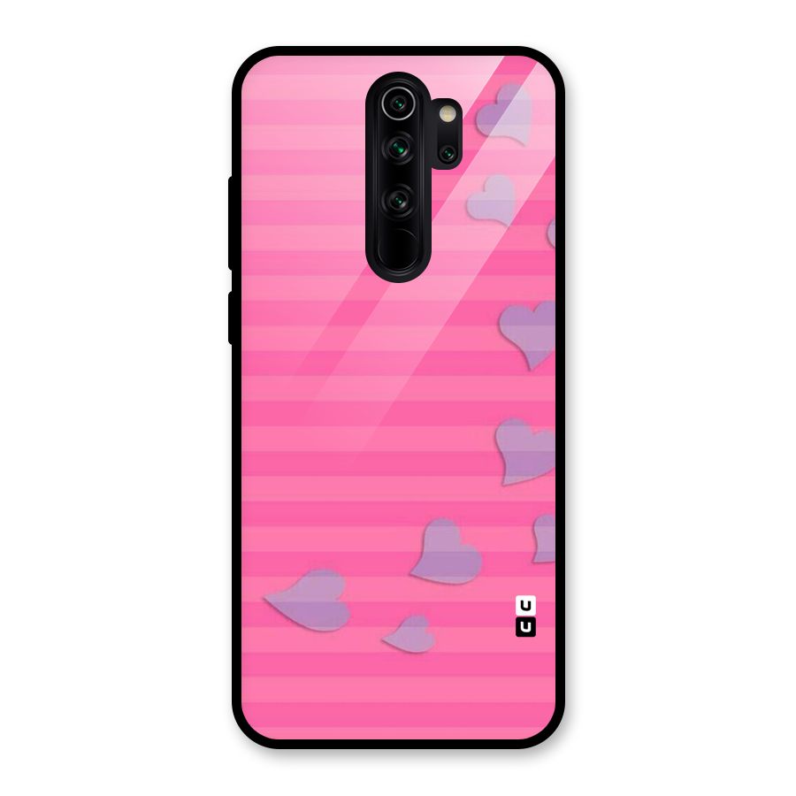 Light Heart Stripes Glass Back Case for Redmi Note 8 Pro