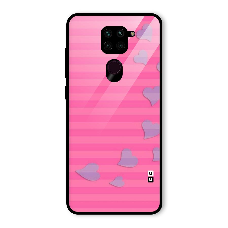 Light Heart Stripes Glass Back Case for Redmi Note 9