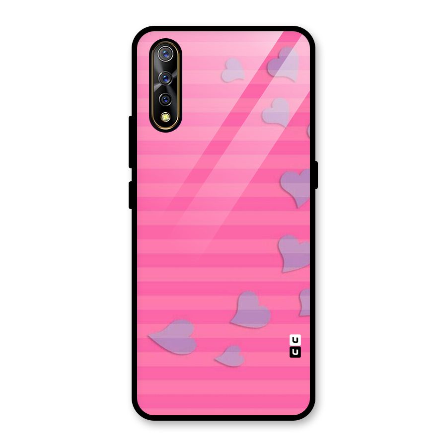 Light Heart Stripes Glass Back Case for Vivo S1