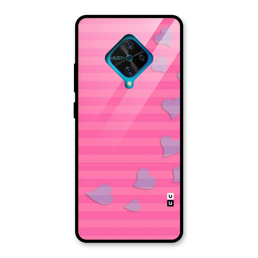 Light Heart Stripes Glass Back Case for Vivo S1 Pro
