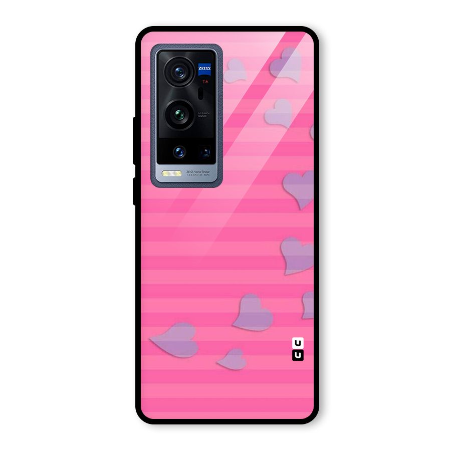 Light Heart Stripes Glass Back Case for Vivo X60 Pro Plus