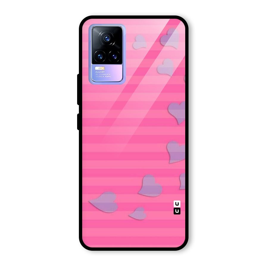 Light Heart Stripes Glass Back Case for Vivo Y73