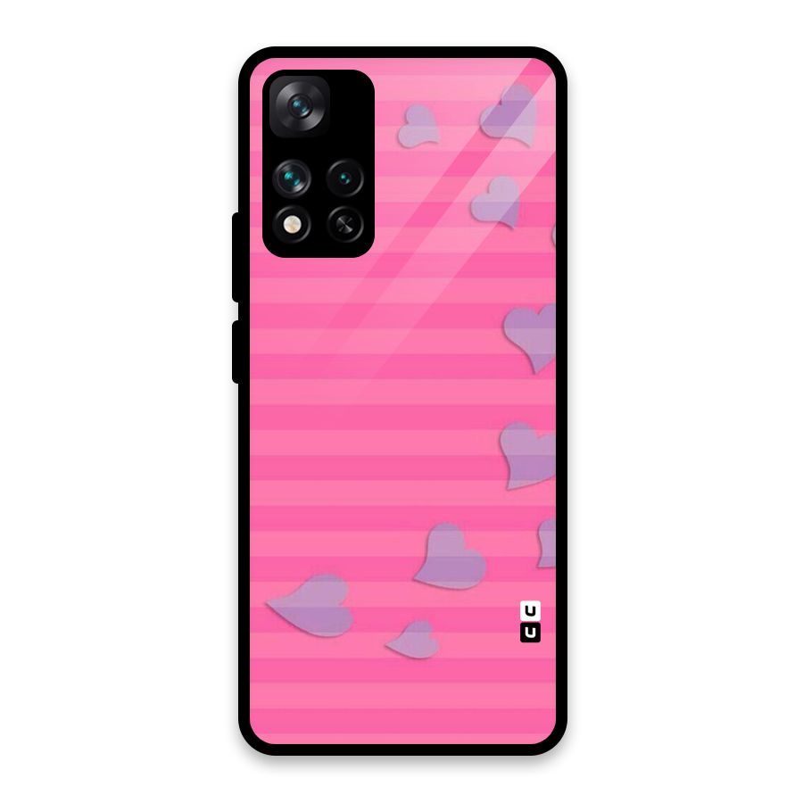 Light Heart Stripes Glass Back Case for Xiaomi 11i HyperCharge 5G