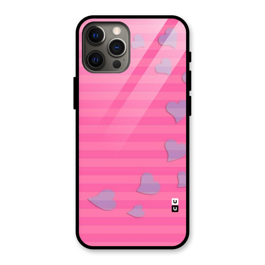 Light Heart Stripes Glass Back Case for iPhone 12 Pro Max